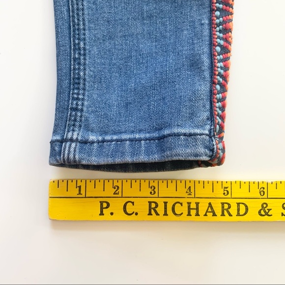 🌸Free People🌸 Side Striped Skinny Jeans Size 26 Blue - Picture 10 of 10